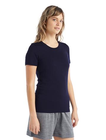 Dámské Tričko Icebreaker Merino Tech Lite II Krátké Sleeve Tmavě Blankyt | CZ 1370BEXC